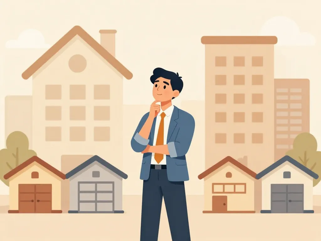 acheter des garages illustration jeune investisseur