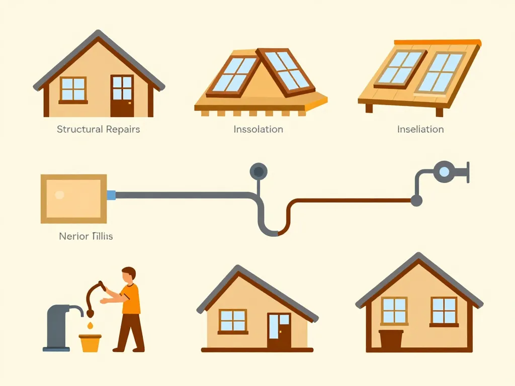 amenagement combles avant apres schema étapes renovation combles