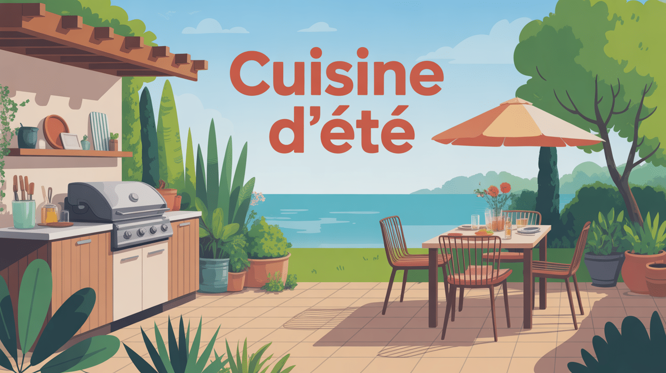 amenagement cuisine d ete convivial jardin