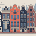 illustration amsterdam maison canal