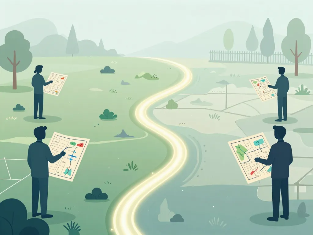 Schéma bornage terrain de plus de 30 ans, limites anciennes et propriétaires