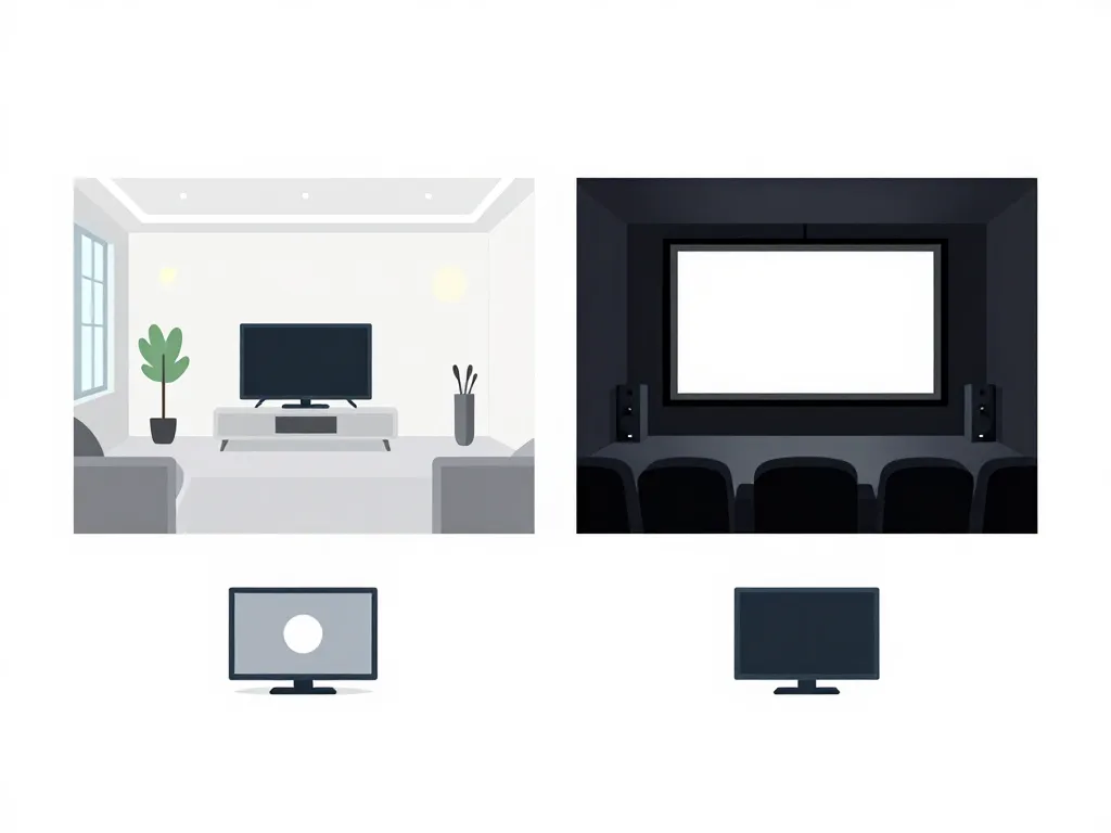 Types d'ecran home cinema selon la pièce