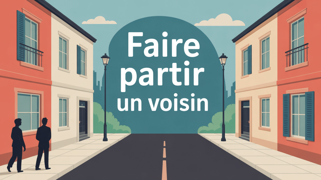 illustration moderne comment faire déménager un voisin