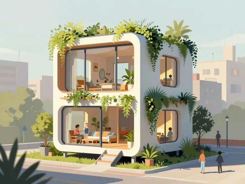 maison optimisée compacte terrain 200m2