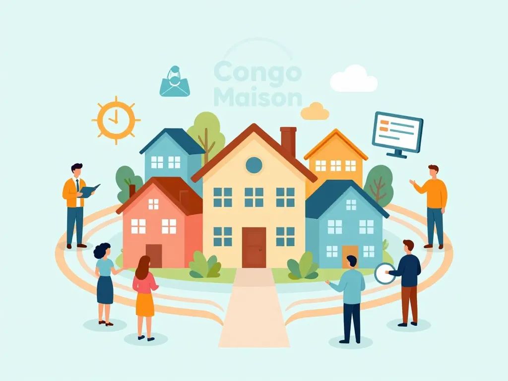 Congo Maison concept marché immobilier acteurs illustration