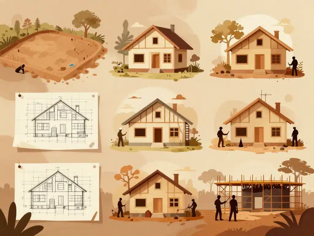 Congo Maison construction étapes terrain plans artisans