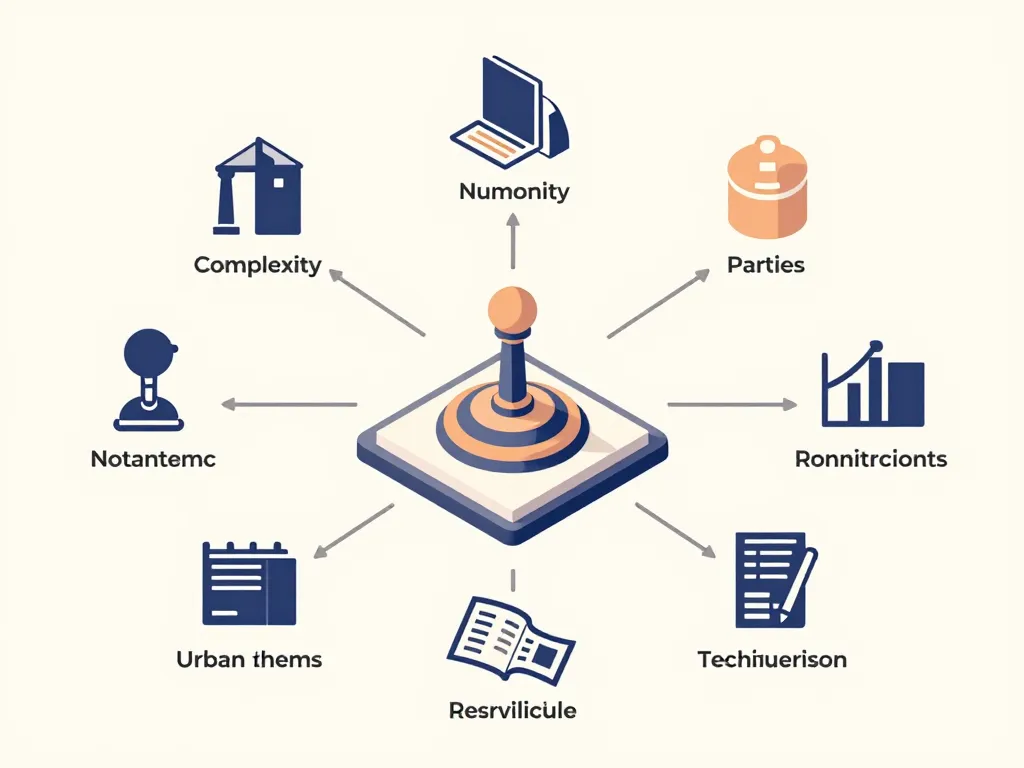diagramme des facteurs du cout d'un acte notarié pour une servitude