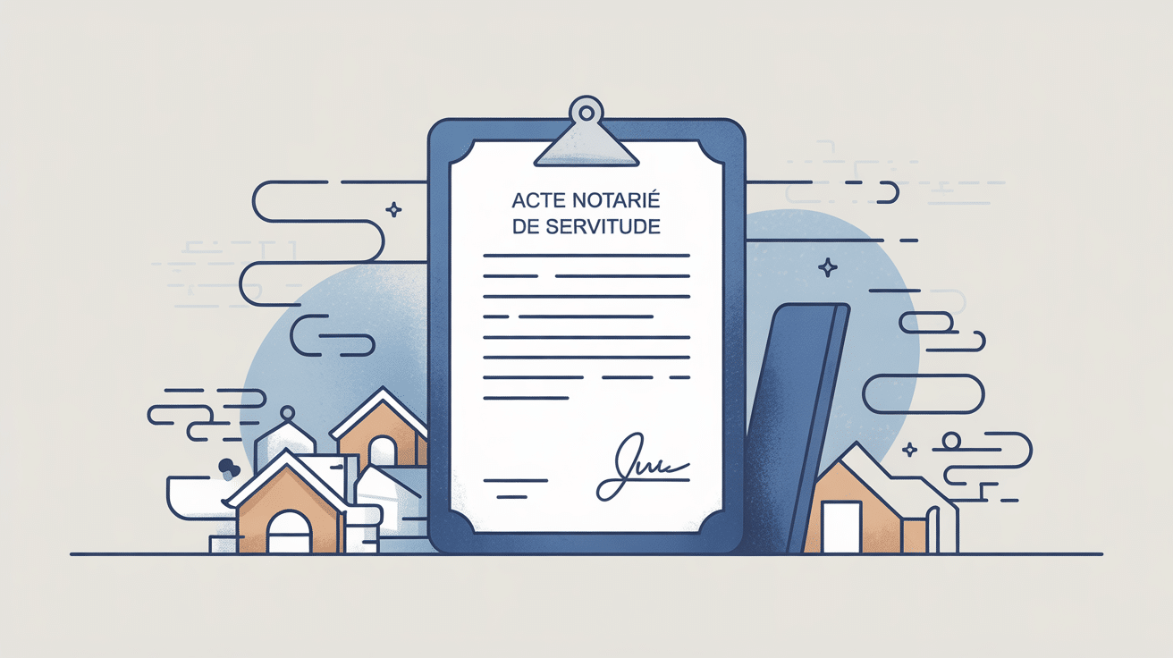 illustration globale du cout d'un acte notarié pour une servitude