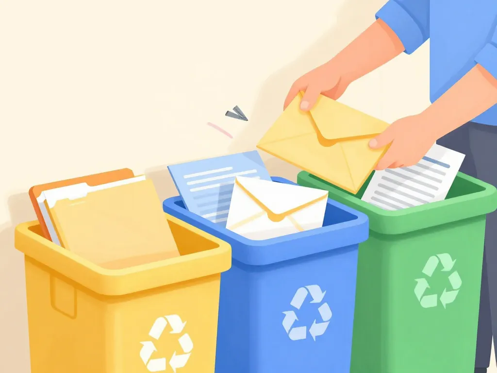 Tri quotidien dans quelle poubelle jeter les papiers administratifs