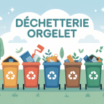 vue stylisée site tri déchetterie orgelet