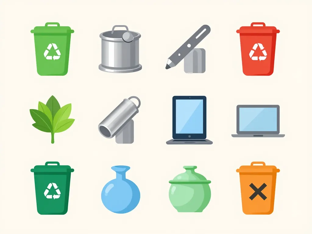 Diagramme tri déchets déchetterie saint laurent d'agny, bennes et consignes