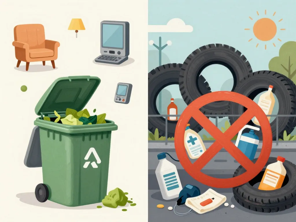 visuel déchets acceptés refusés déchetterie wormhout