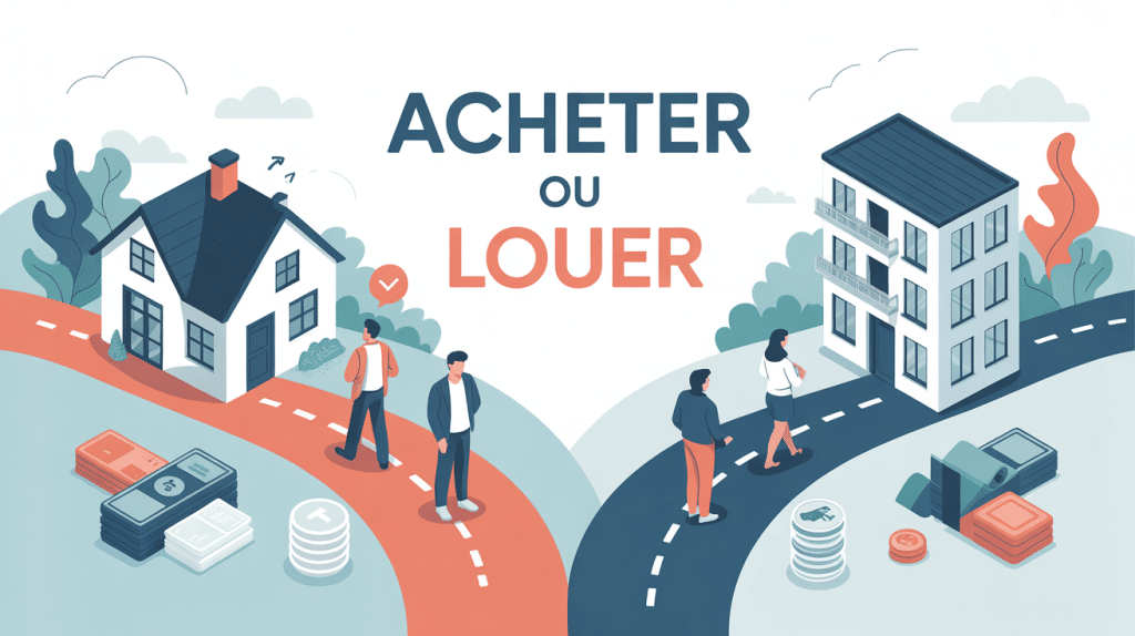 devenir propriétaire ou rester locataire illustration conceptuelle