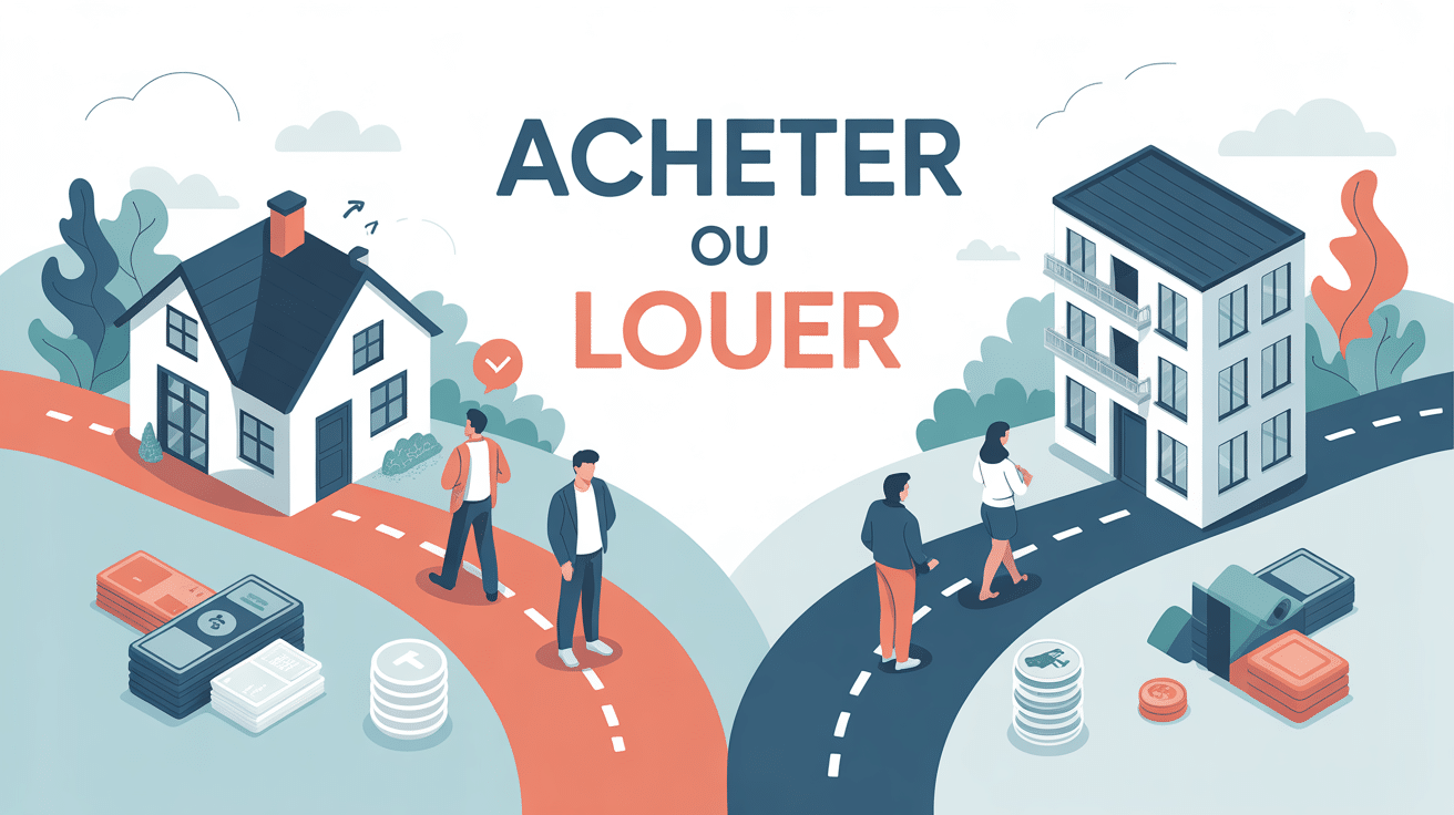 devenir propriétaire ou rester locataire illustration conceptuelle