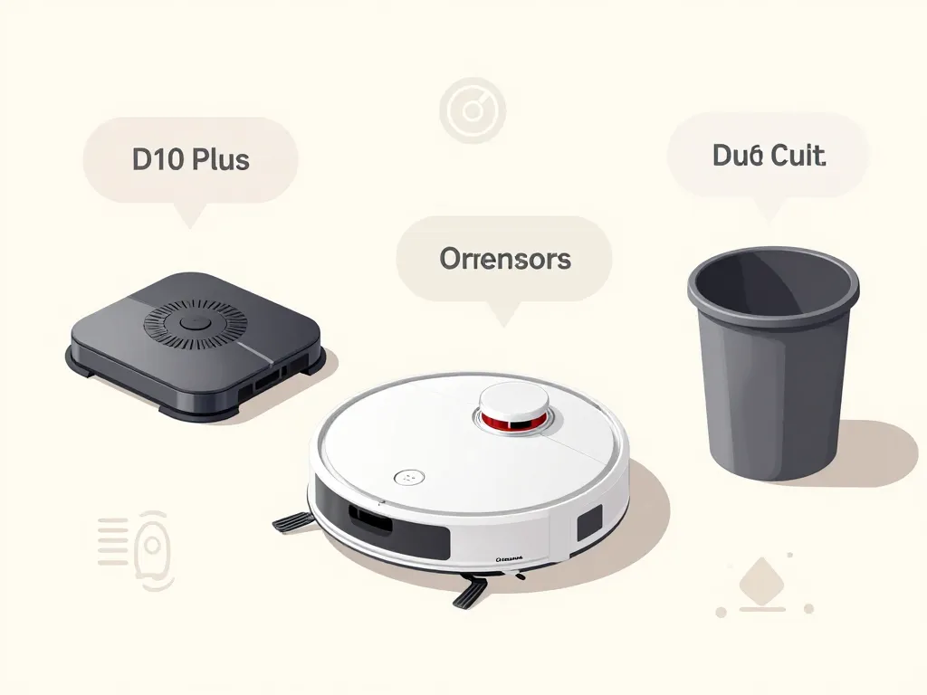 dreame d10 plus problème capteurs et bac à poussière