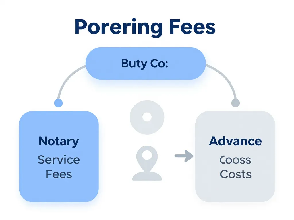 Schéma frais de notaire sur parking parties du coût