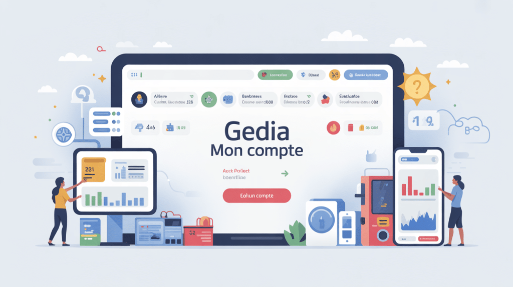 gedia mon compte portail client illustration