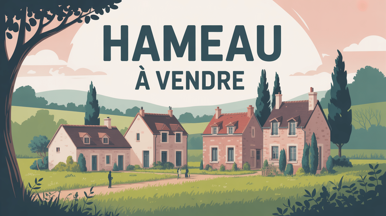 illustration principale hameau a vendre ambiance rurale