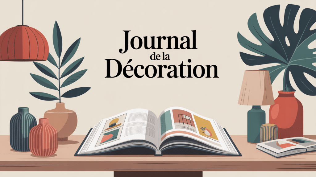 journal de la décoration illustration magazine ouvert ambiance inspirante