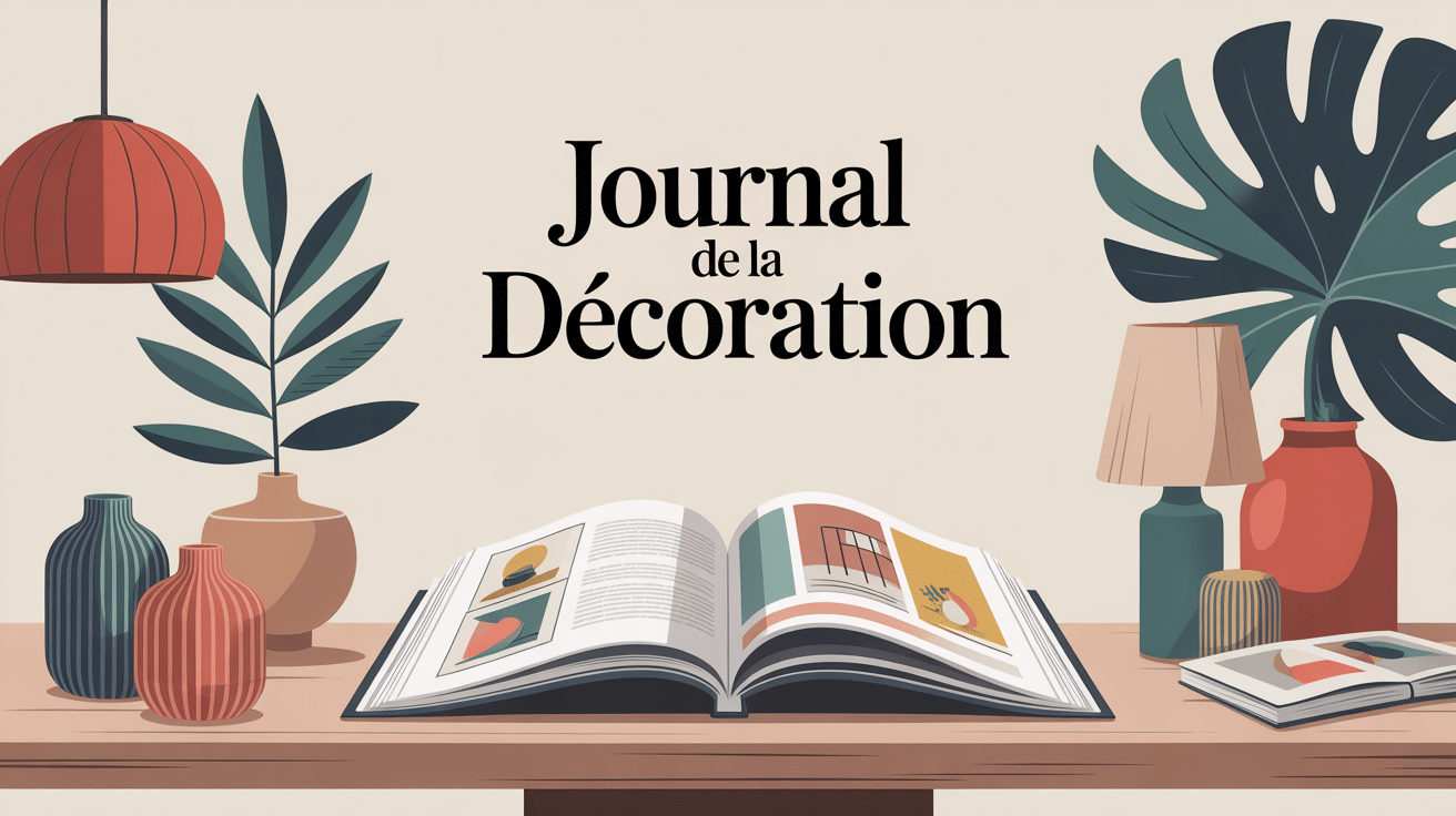 journal de la décoration illustration magazine ouvert ambiance inspirante