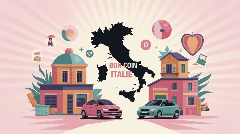 Le bon coin italien illustration vectorielle immobiliers voitures objets