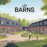 Les Barns illustration résidence haut de gamme entourée de nature
