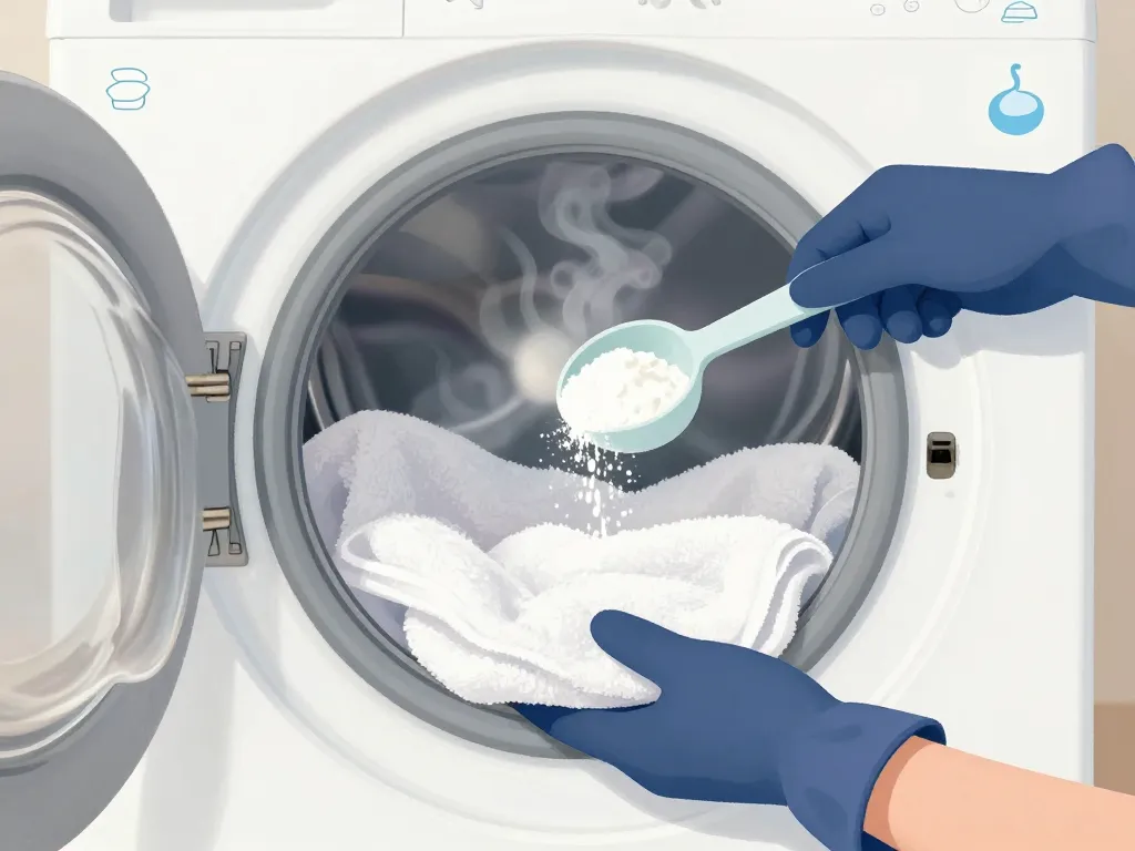 Lessive percarbonate de soude avec machine, dose et textile protégé