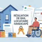 locataire handicapé résiliation bail illustration processus sécurisée