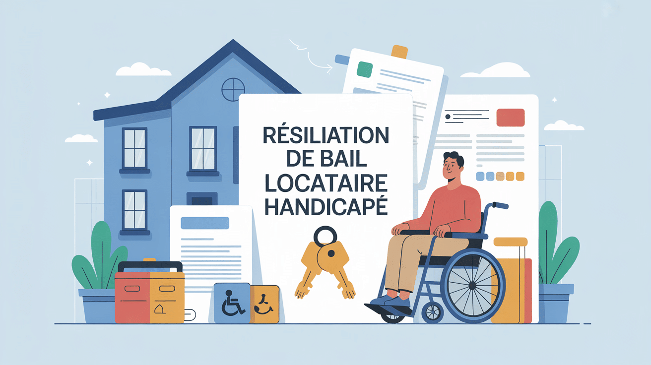 locataire handicapé résiliation bail illustration processus sécurisée
