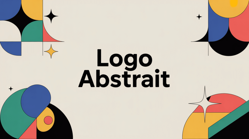 illustration logo abstrait formes géométriques colorées