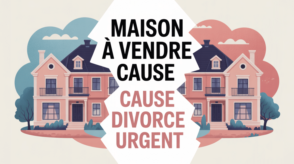 maison à vendre cause divorce urgent illustration séparation