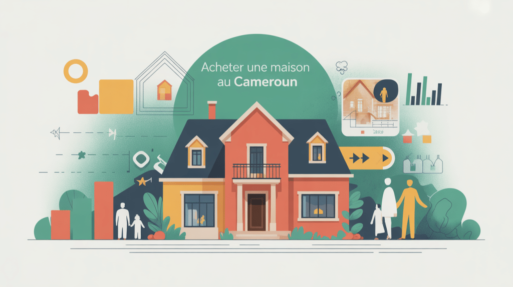 Achat maison au Cameroun illustration vectorielle