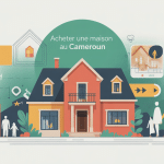 Achat maison au Cameroun illustration vectorielle