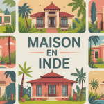 illustration maison inde différentes architectures