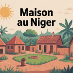 maison niger illustration architecture traditionnelle et moderne