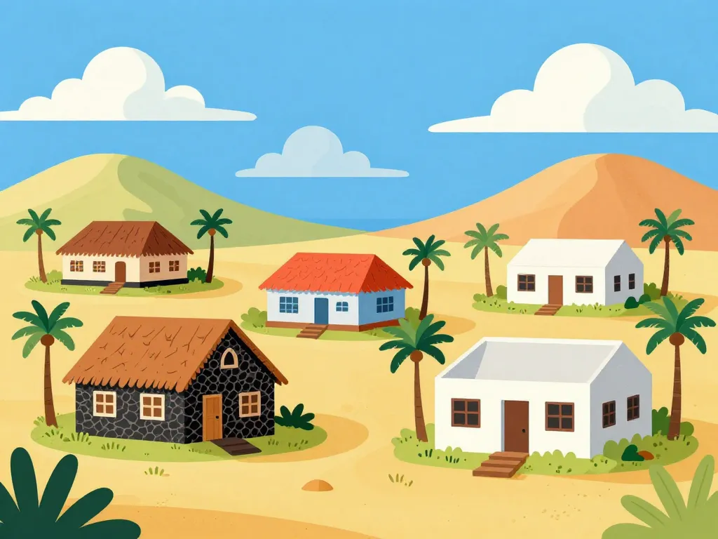 Illustration types maison Comores et environnement prix