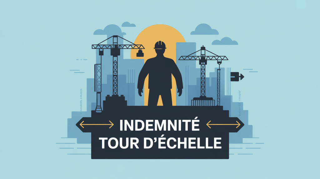 montant indemnité tour d'échelle silhouette ouvrier et chantiers