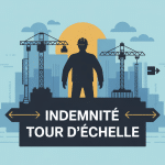 montant indemnité tour d'échelle silhouette ouvrier et chantiers