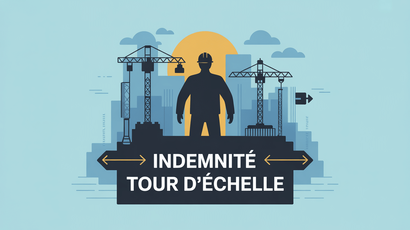 montant indemnité tour d'échelle silhouette ouvrier et chantiers