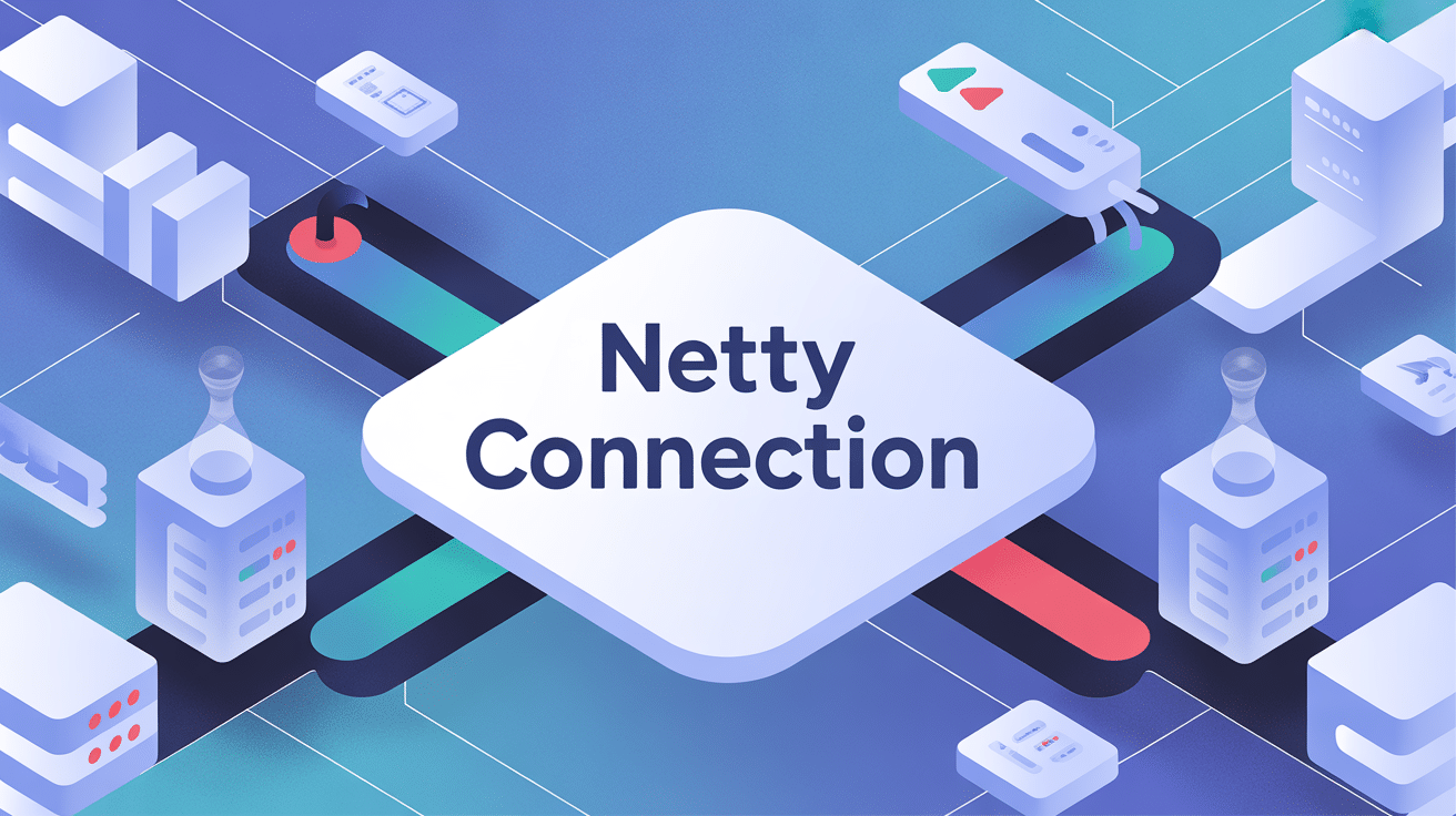 Illustration moderne netty connection gestion réseau