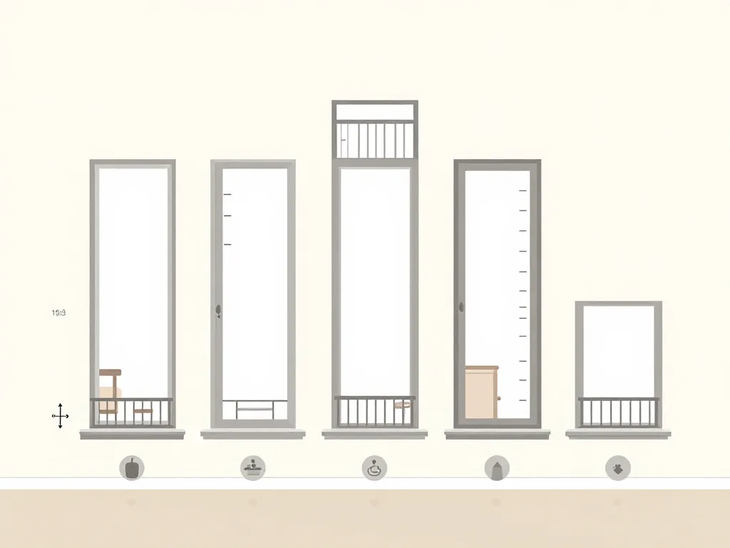 concept diagramme hauteur fenetre sol et securite