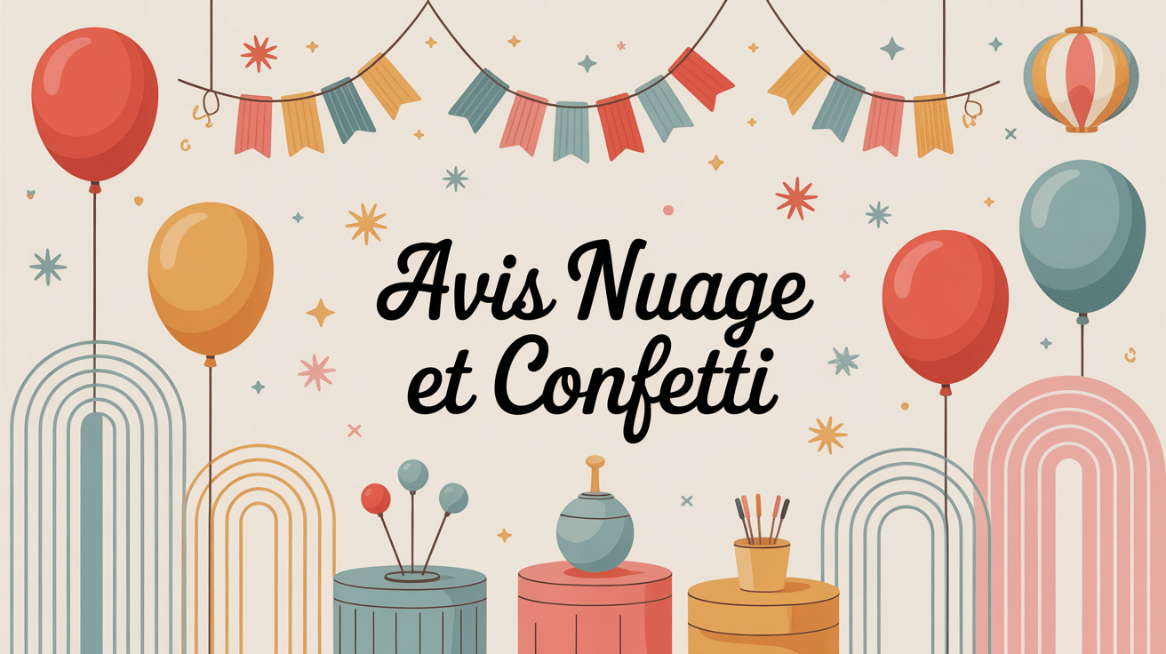 nuage et confetti avis illustration ballons confettis moderne