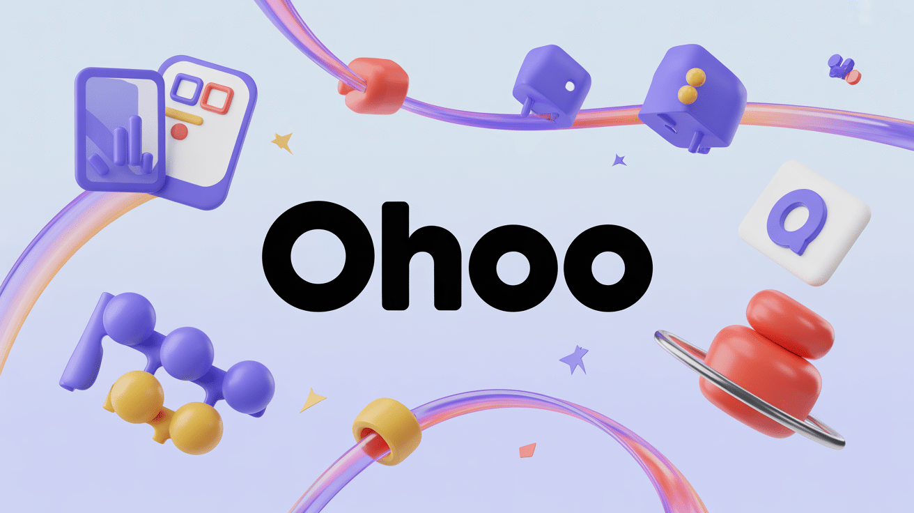 Illustration stylisée du concept ohoo digital et innovation