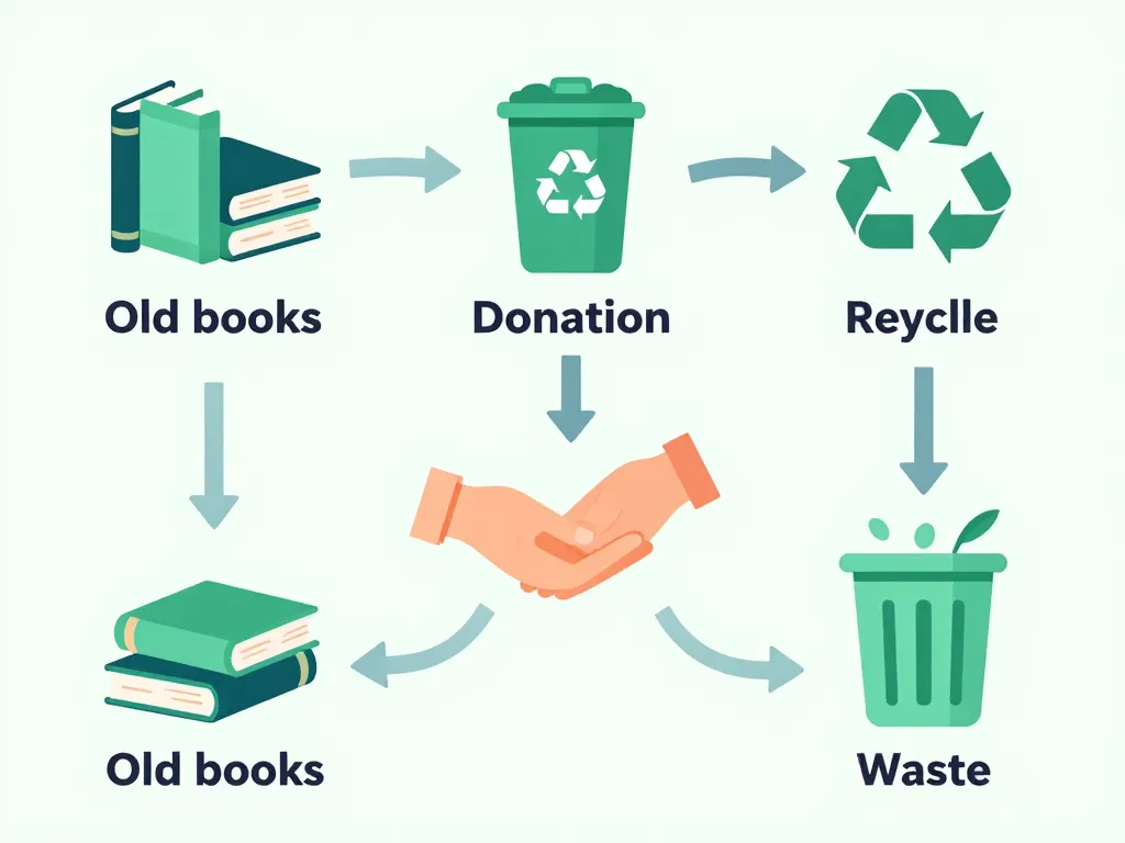 ou jeter les livres diagramme tri recyclage don