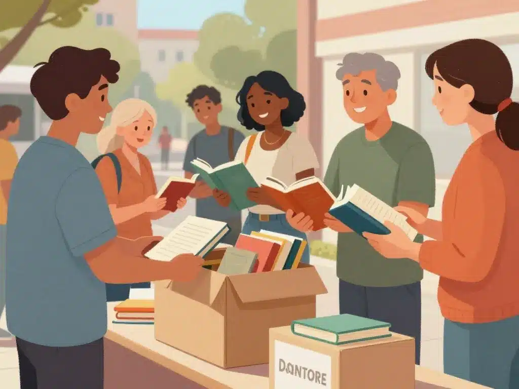 ou jeter les livres illustration donner partager