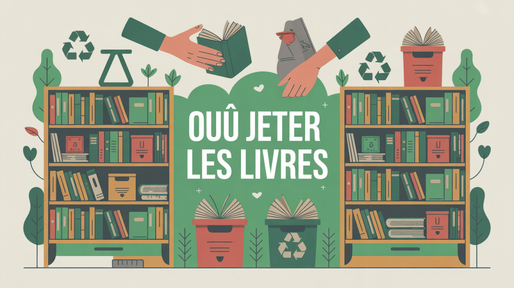 ou jeter les livres illustration livres recyclage don