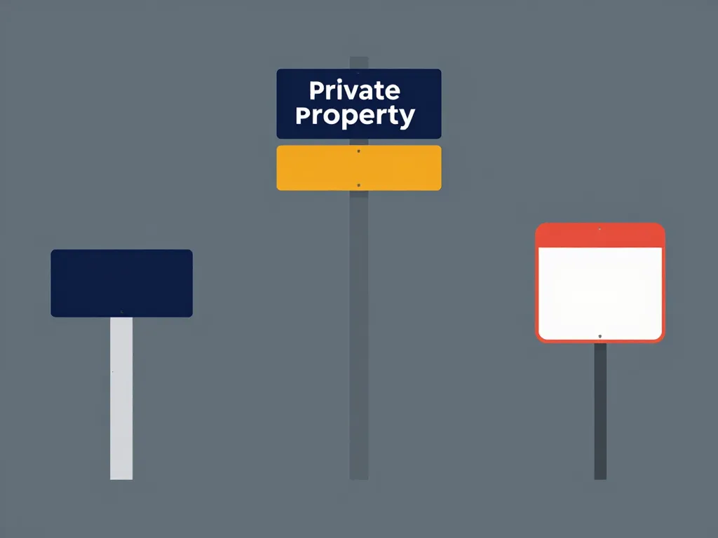 installation conforme panneau propriété privée loi schéma