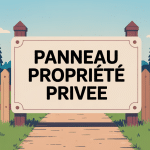 illustration loi panneau propriété privée sur clôture