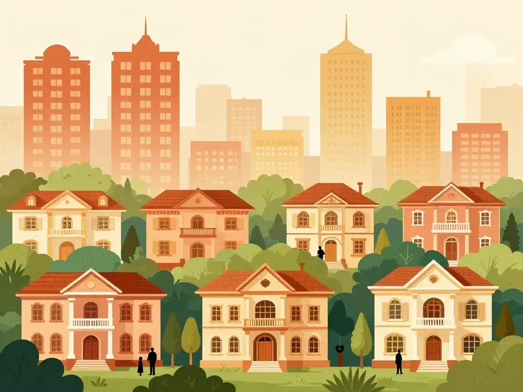 diversité maison inde panorama visuel