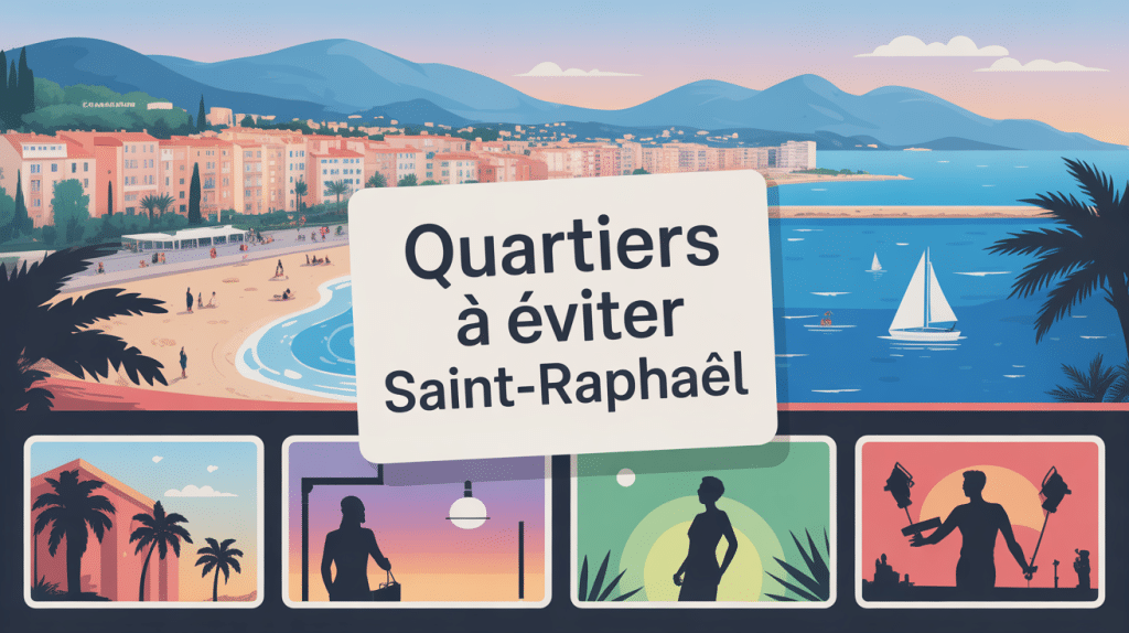 carte stylisée quartier a eviter saint-raphaël